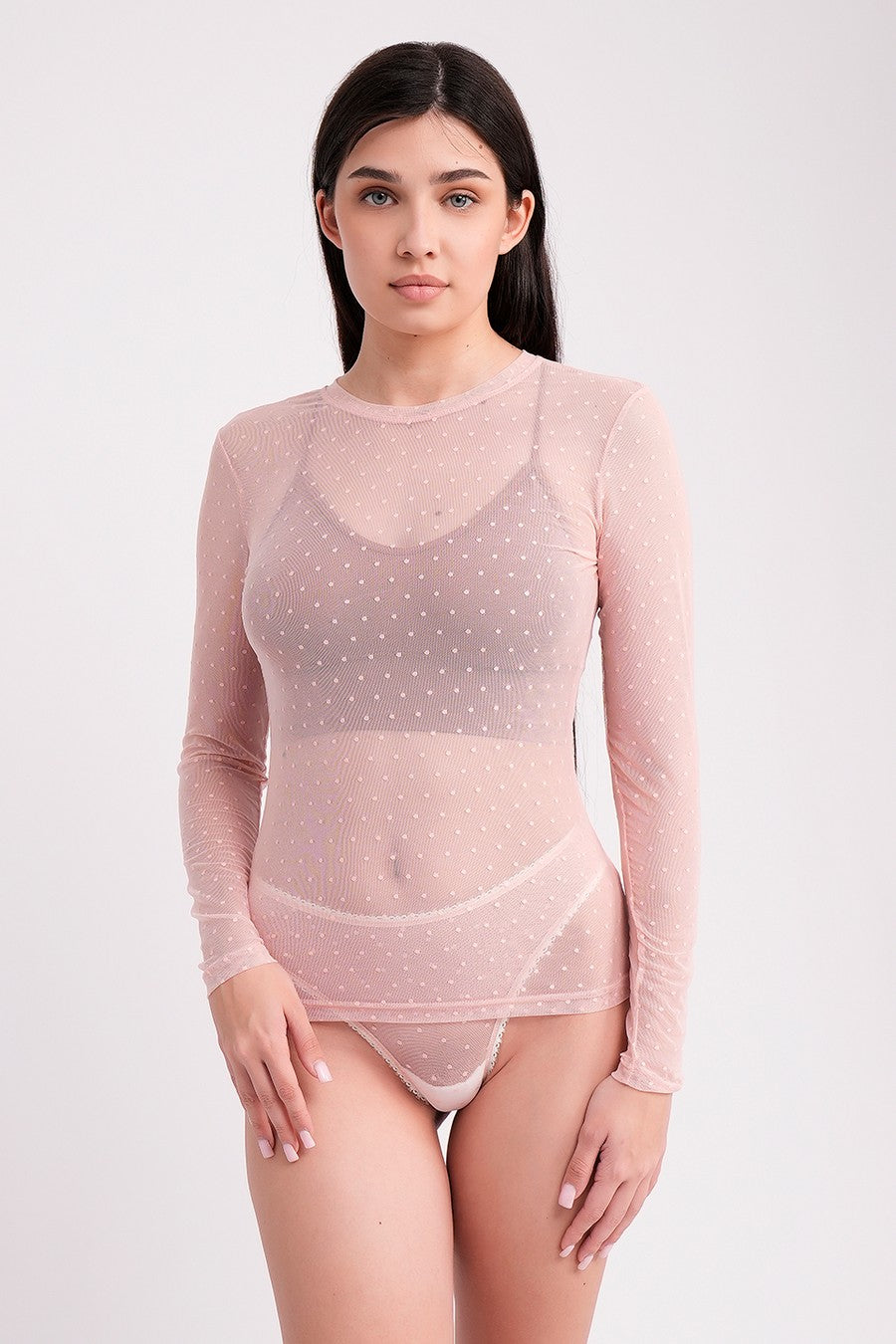 Лонгслив из микросетки Air Mesh UP-00002857 pale pink