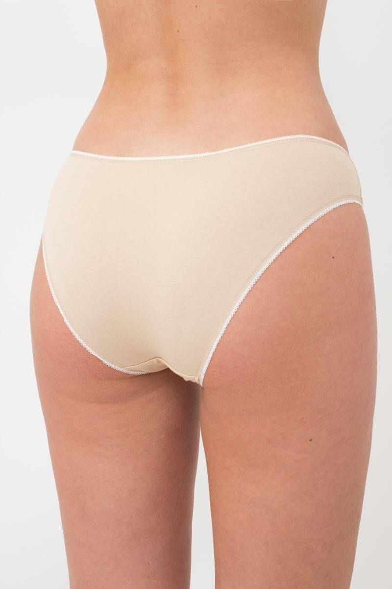 Хлопковые трусики слип Basic UP-00000555 beige