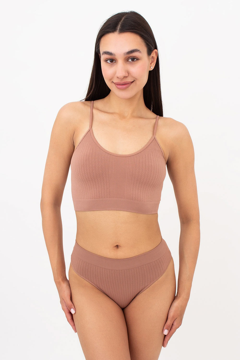 Фактурные трусики бразилиана Brasilian Briefs Braid UP-00002899 mokko