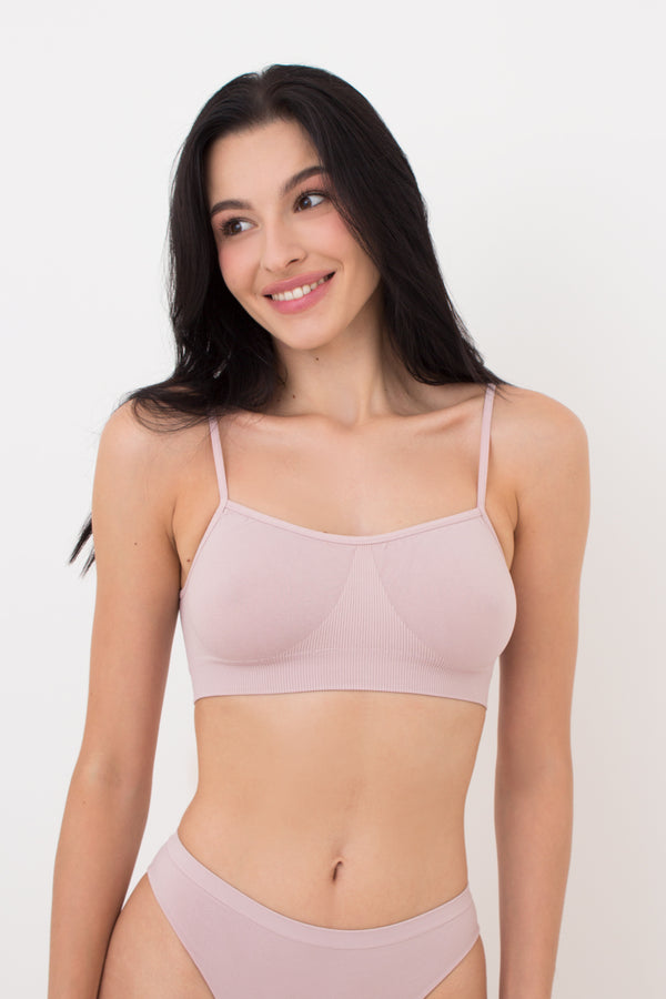 Бесшовный бра-топ на тонких бретелях Cami Top burnished lilac