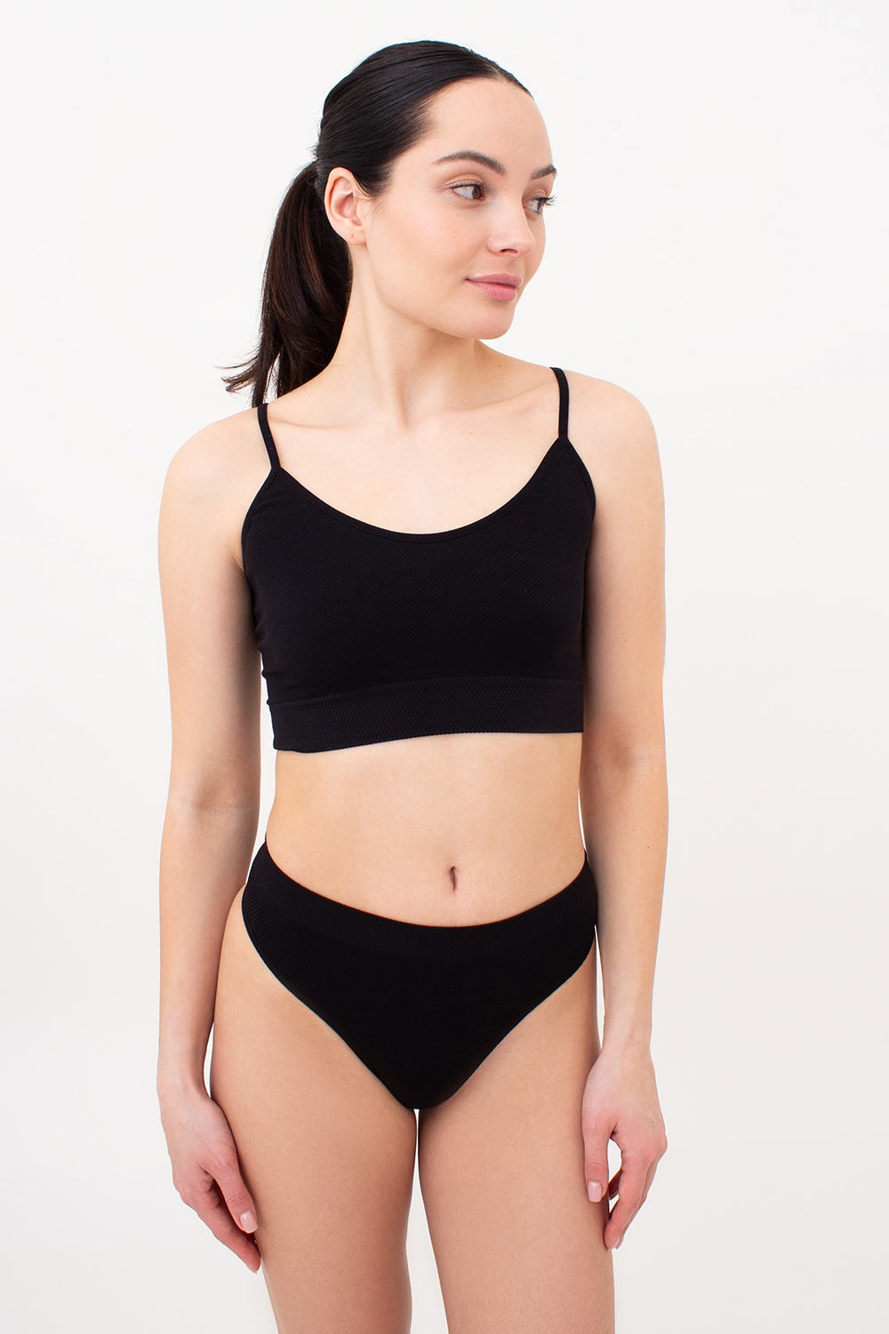 Топ из микрофибры Cami Top Grain UP-00002895 black