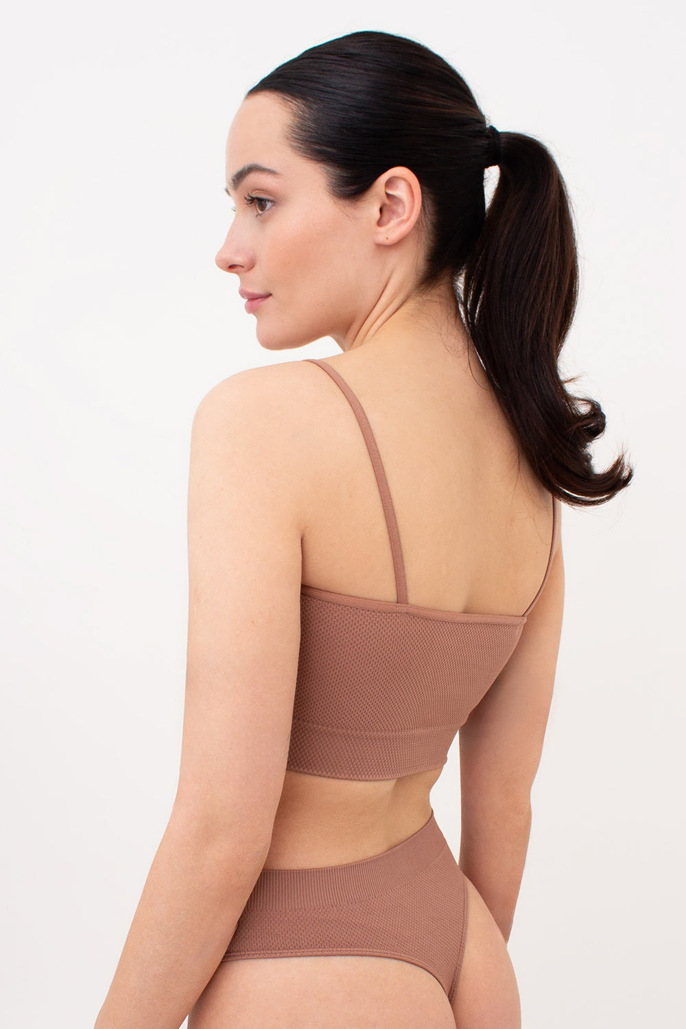 Топ из микрофибры Cami Top Grain UP-00002895 mokko