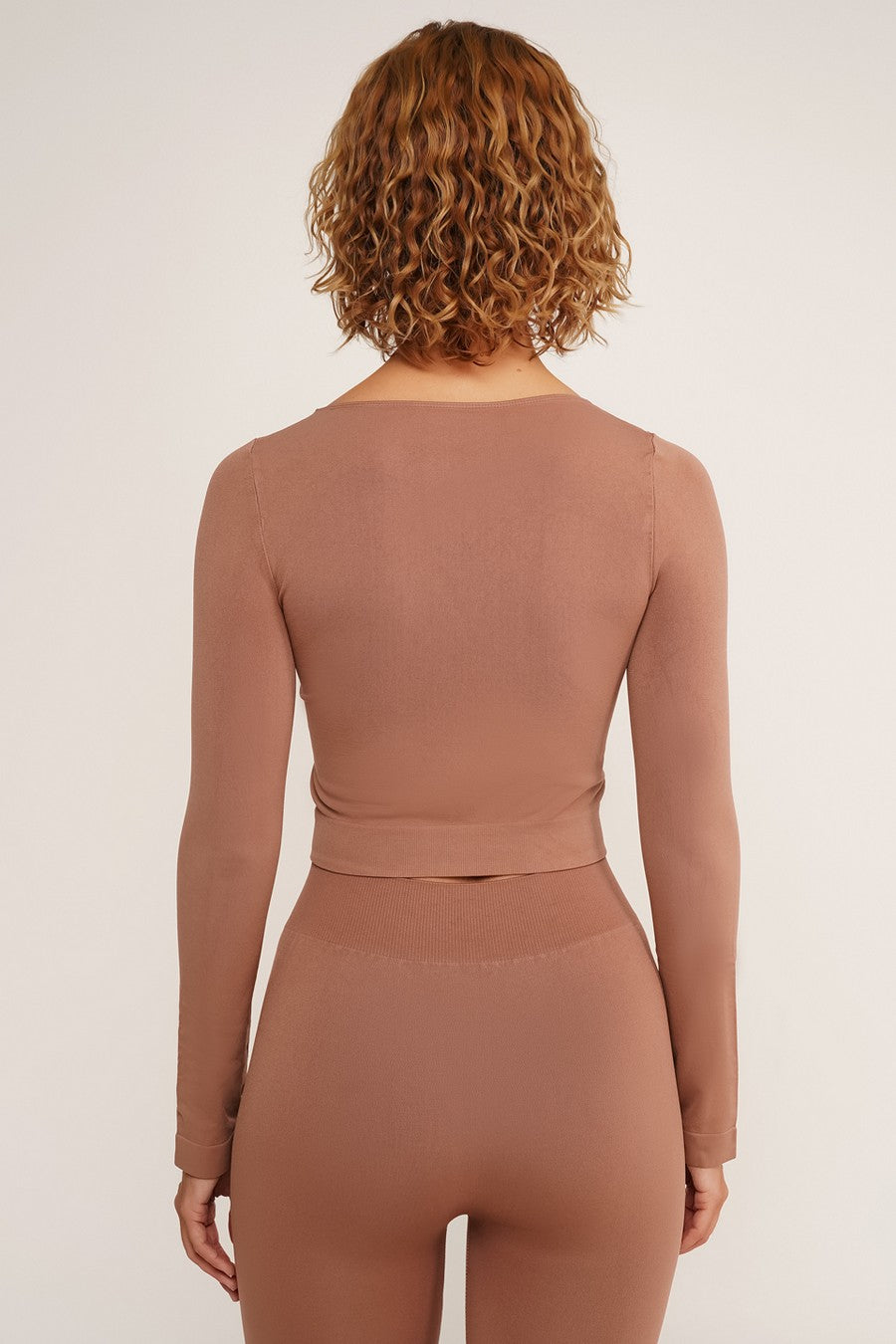 Кроп-топ з довгим рукавом Crop Top UP-00000395 mokko