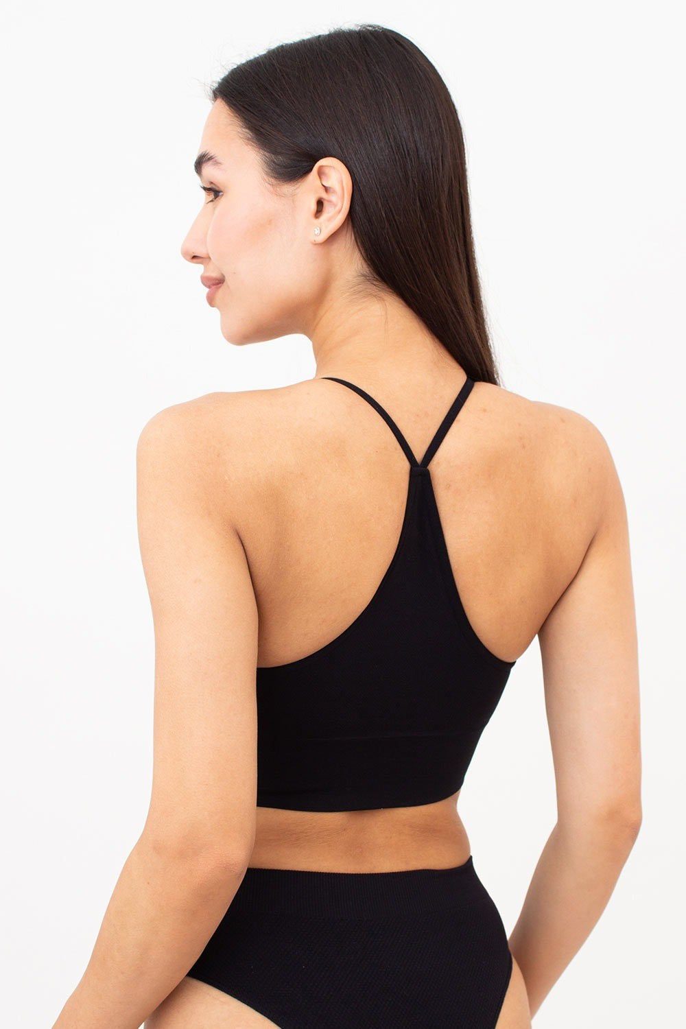 Безшовний бра-топ з мікрофібри Flex Top UP-00002947 black