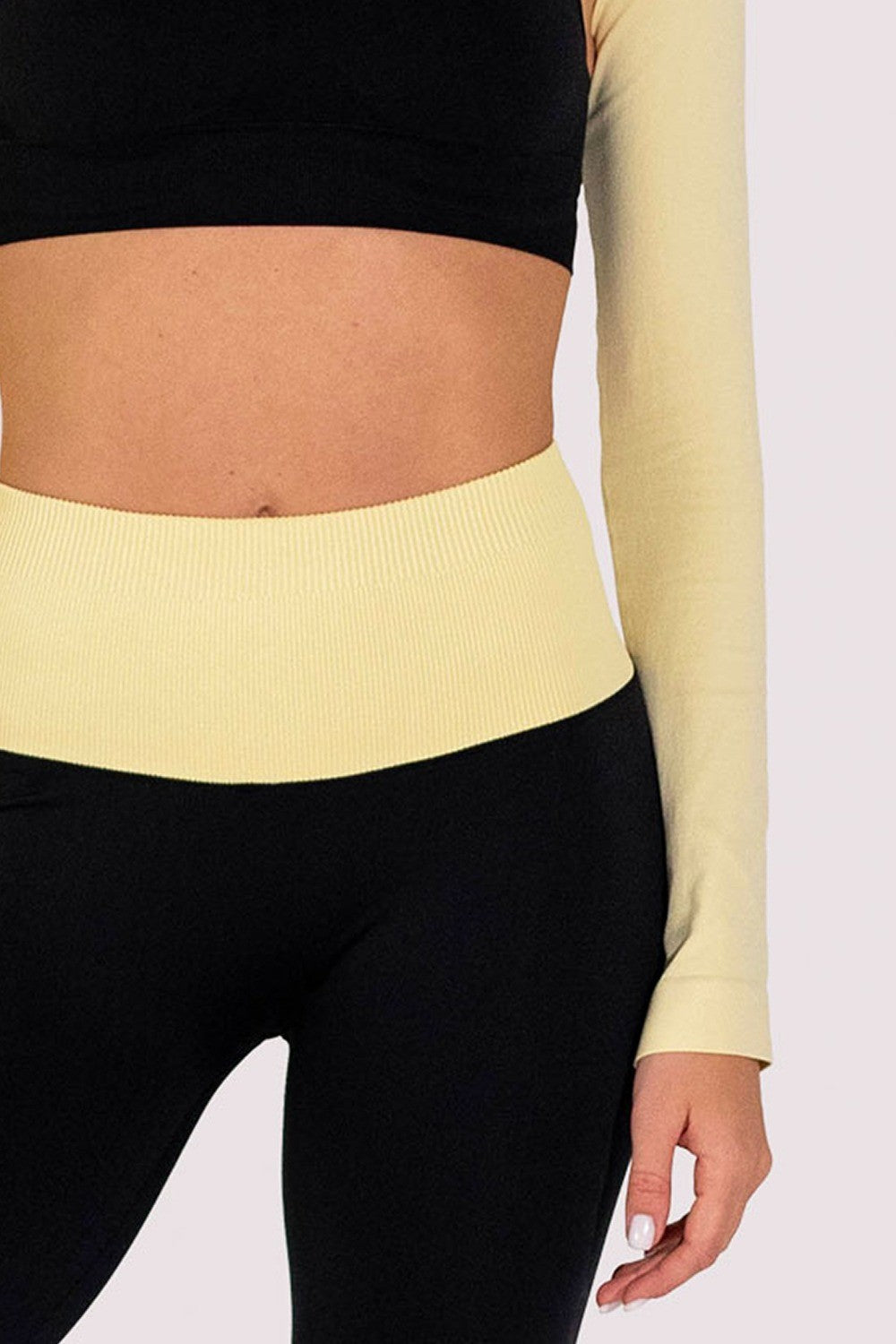 Легінси з пуш-ап ефектом Flexing Glam UP-00003265 black/lemon grass