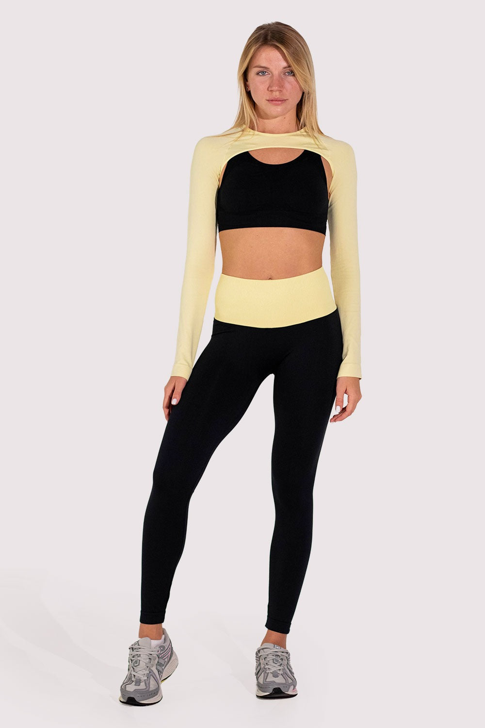 Легінси з пуш-ап ефектом Flexing Glam UP-00003265 black/lemon grass