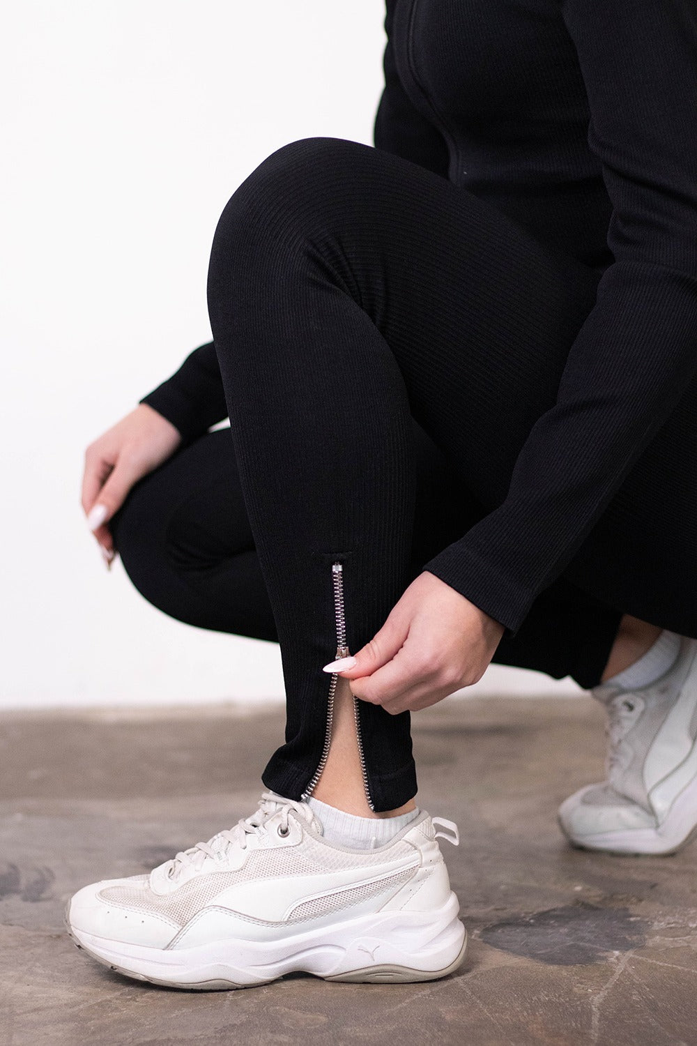 Легінси з блискавками Flexing Urban Chic UP-00003336 black