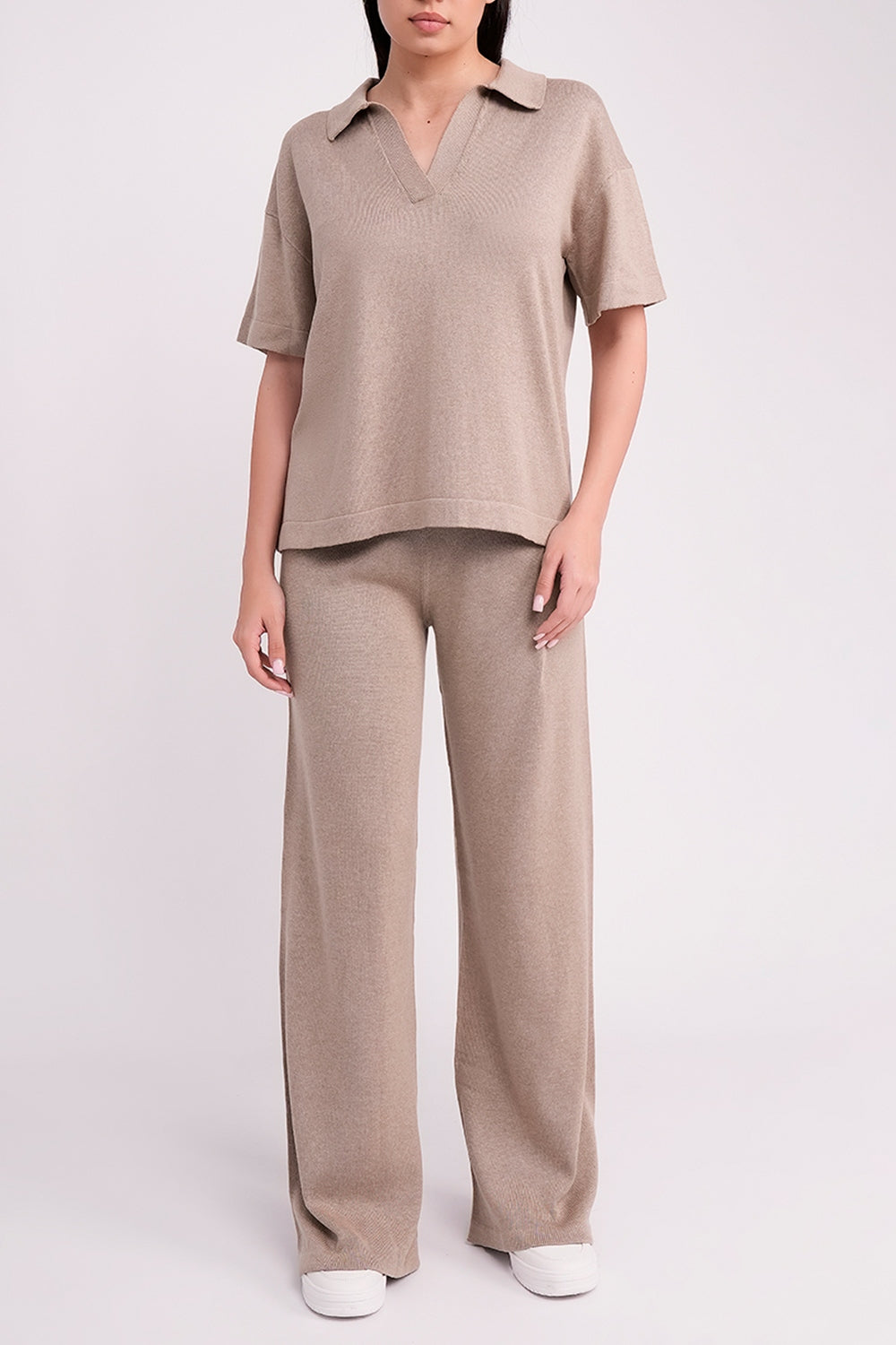 В'язані штани Freyja CTN UP-00002772 light brown Giulia