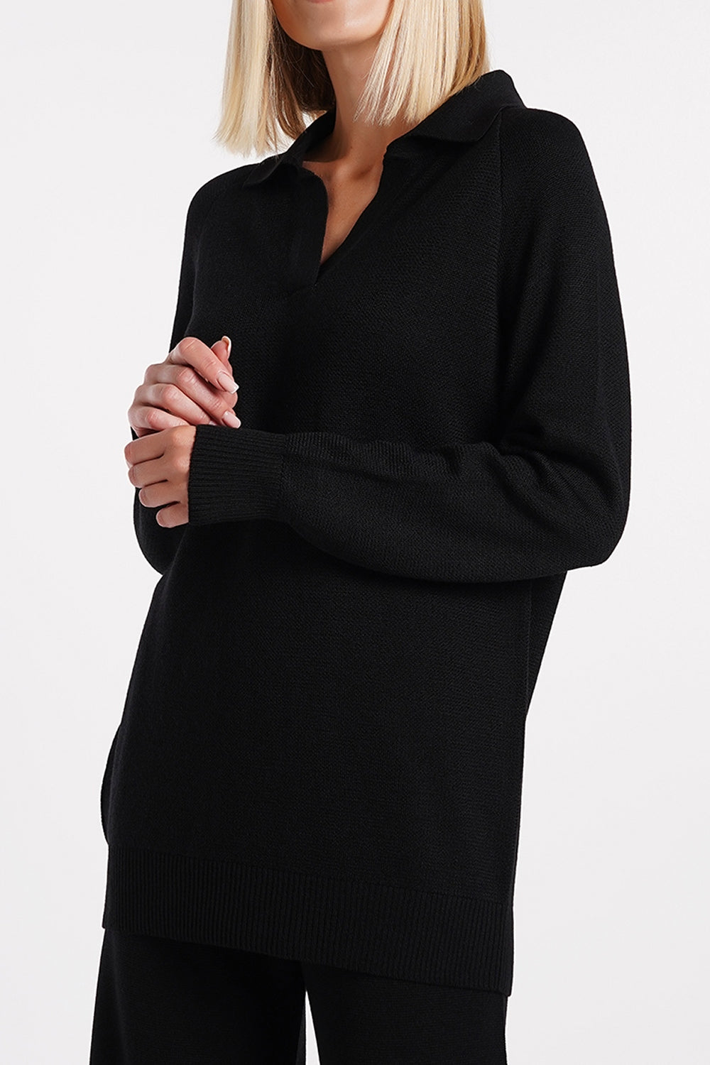 Джемпер-поло із зовні Freyja UP-00002657 black Giulia