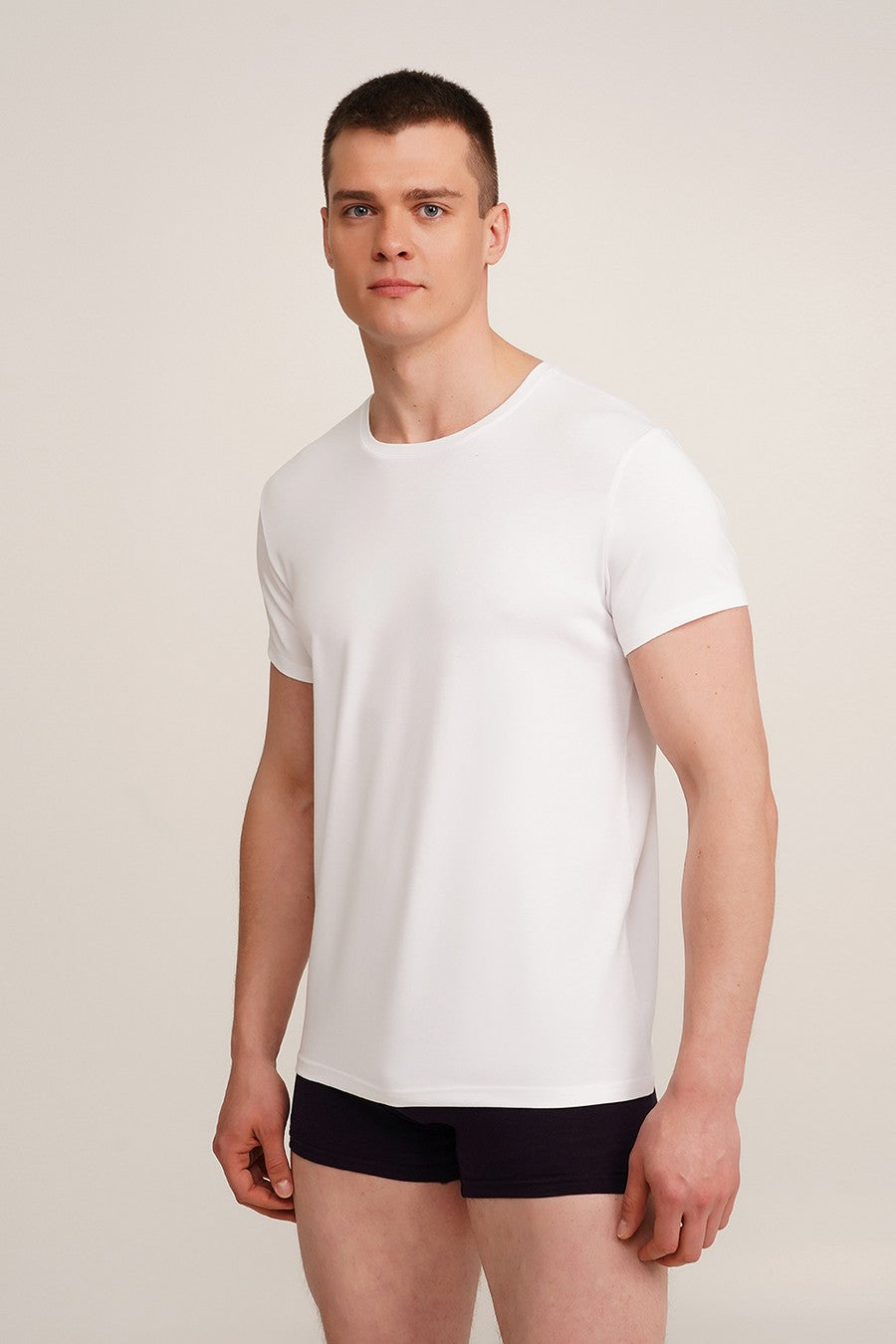 Чоловіча футболка з бавовни G-Man 4601/010 UP-00001975 white