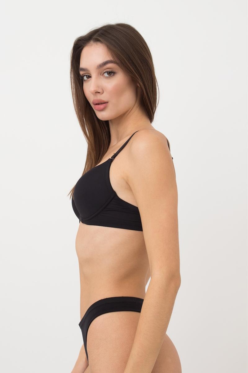Гладкий бюстгальтер пуш-ап L1503A0 UP-00001740 black