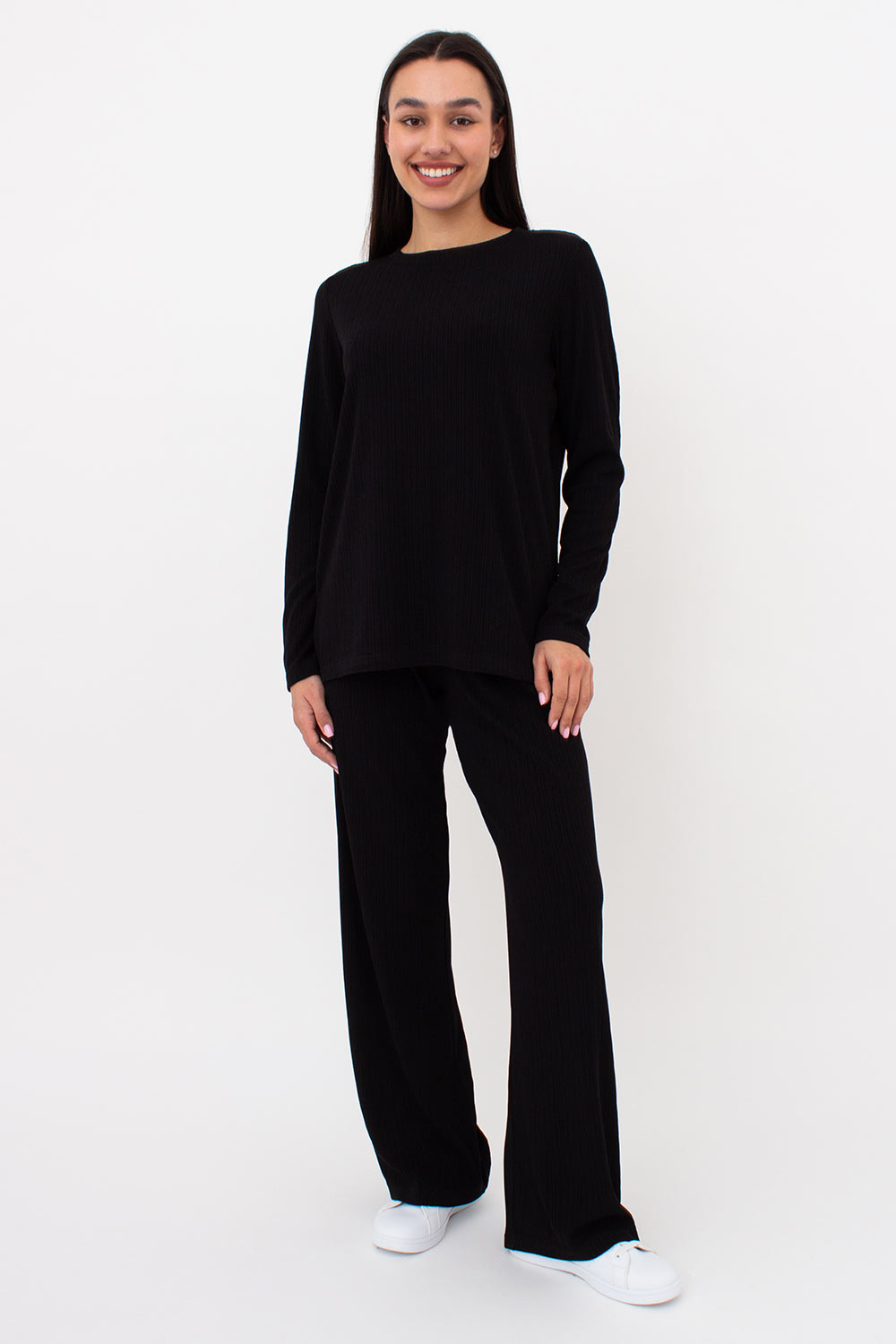 Домашний комплект в рубчик Ripplewear UP-00002769 black