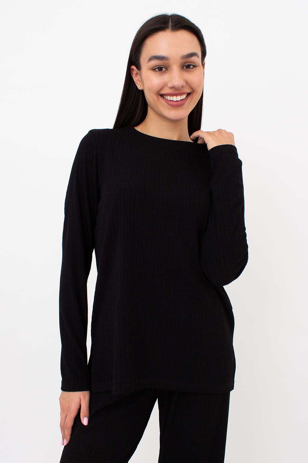 Домашний комплект в рубчик Ripplewear UP-00002769 black