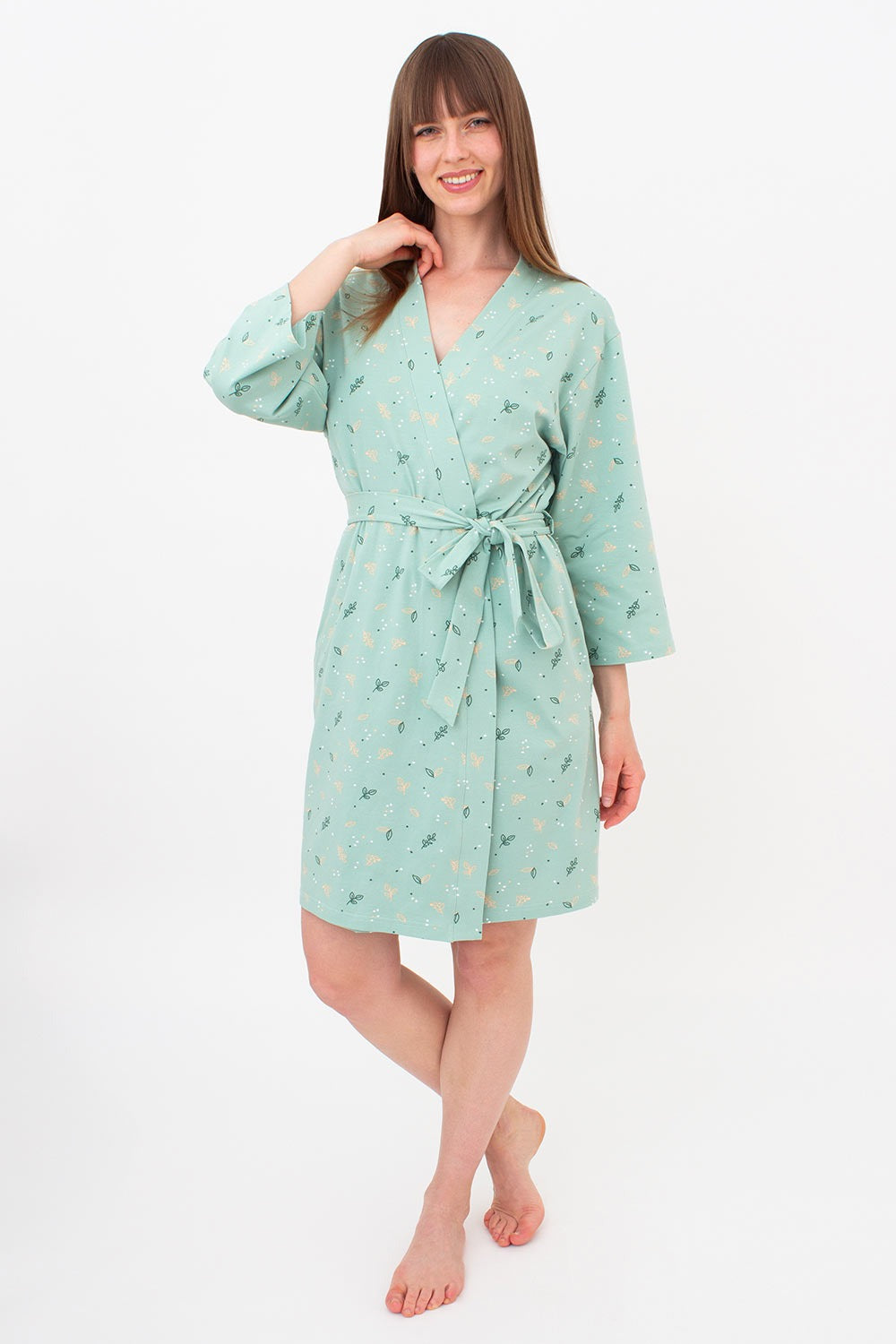 Халат из хлопка Serene Greens UP-00002845 muted mint