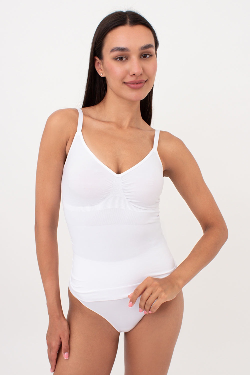 Бесшовная майка из микрофибры Shapewear UP-00002968 white