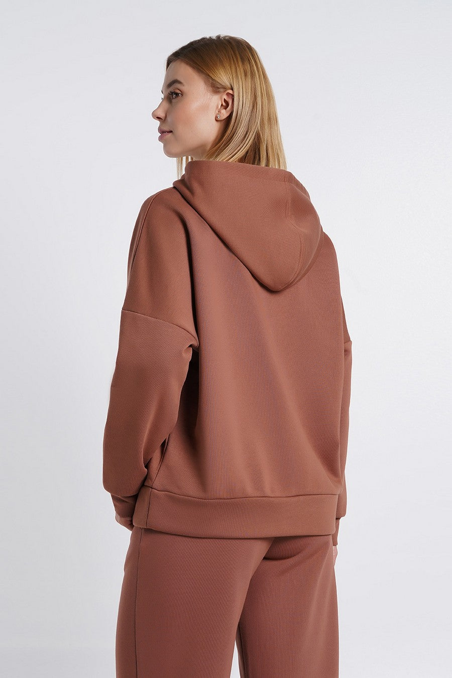 Бавовняне худі з капюшоном Street Style UP-00002728 cappuccino