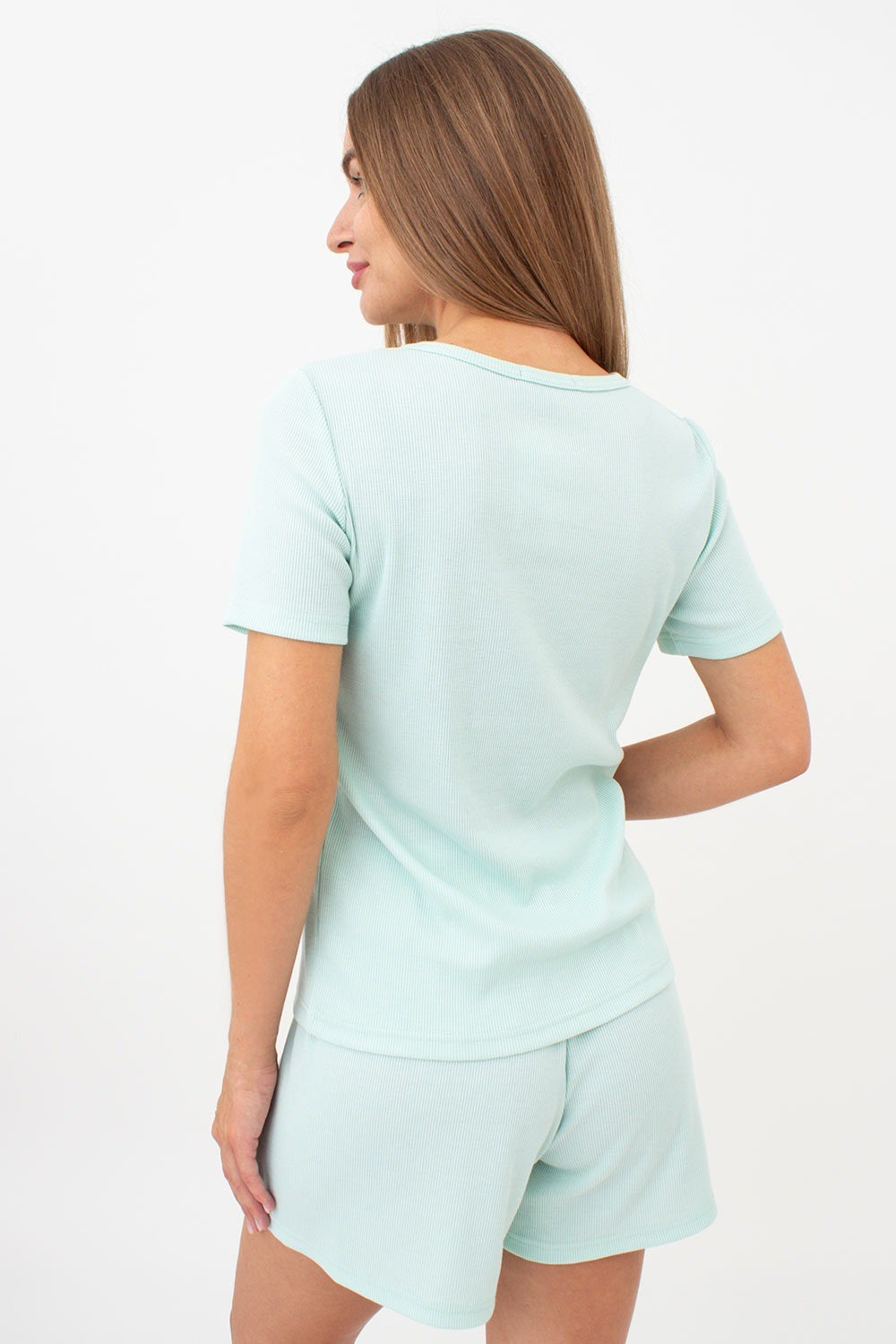 Футболка в рубчик Rib UP-00000076 fresh mint