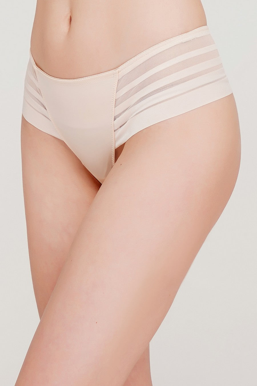 Трусики стрінги з мікросітки Allegra UP-00000538 beige