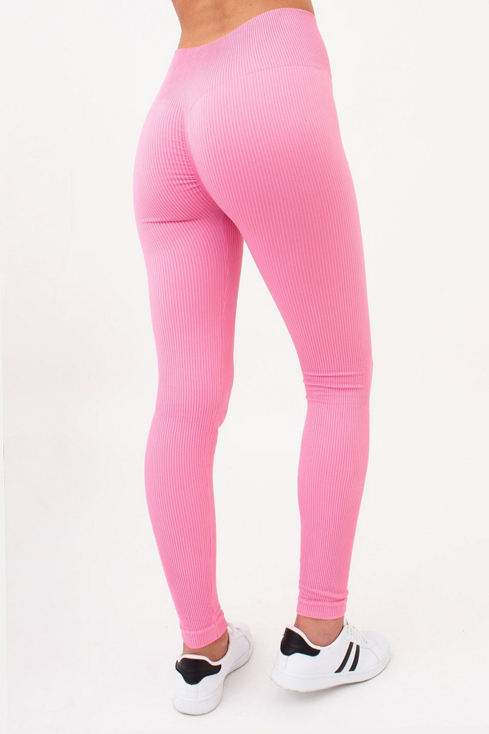 Бесшовные леггинсы в рубчик Leggings Rib UP-00001323 rosa pink