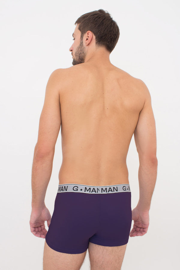 Мужские трусы шорты из хлопка G-MAN UP-00001810 dark purple