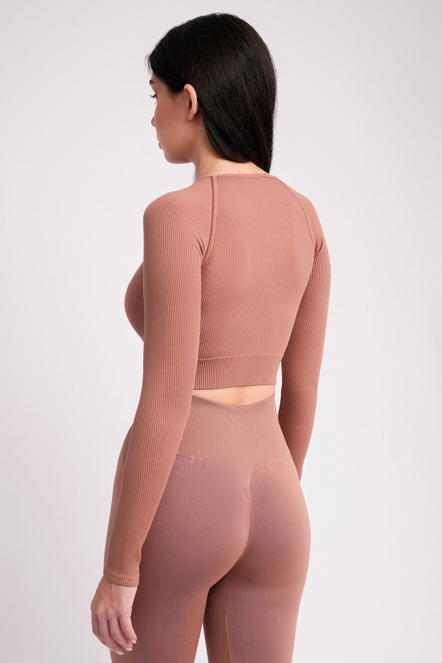 Топ з довгим рукавом Crop Top Rib UP-00001982