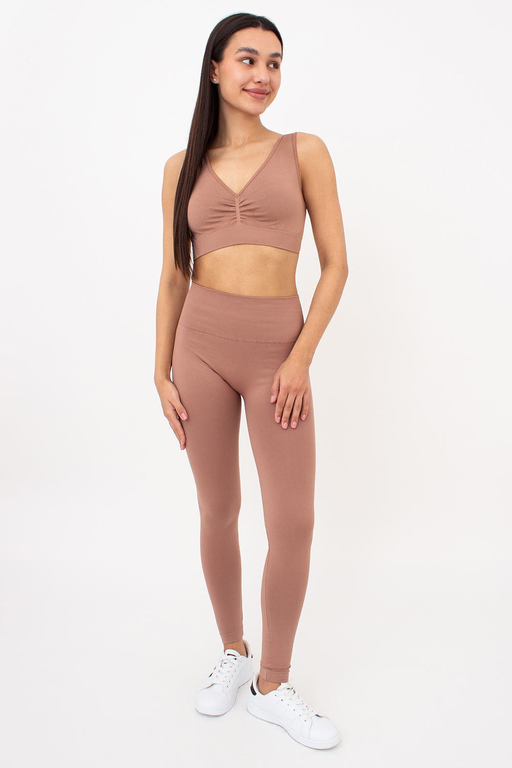 Бесшовный бра-топ с пуш-ап UP-00002141 mokko