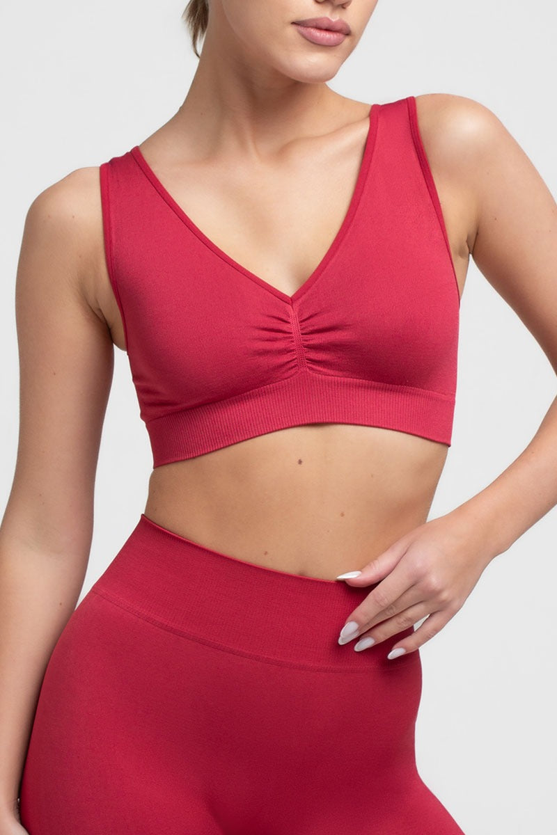 Бесшовный бра-топ с пуш-ап UP-00002141 winterberry