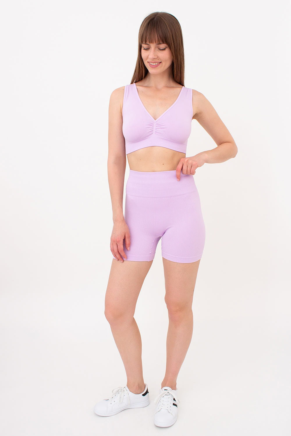 Спортивные шорты в рубчик Shorts Rib Shape UP-00002326 orchid bloom