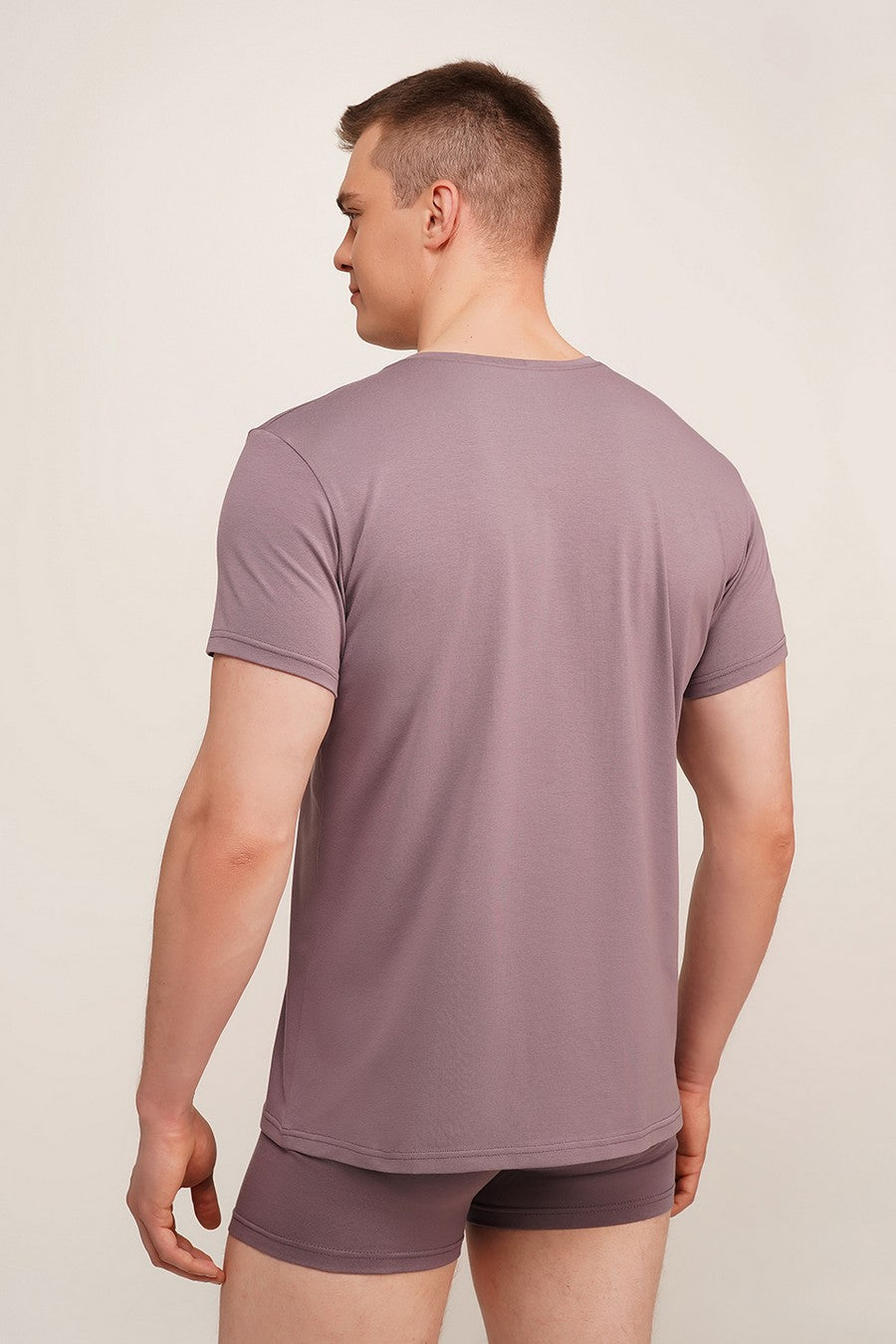 Чоловіча бавовняна футболка UP-00002609 muted mauve