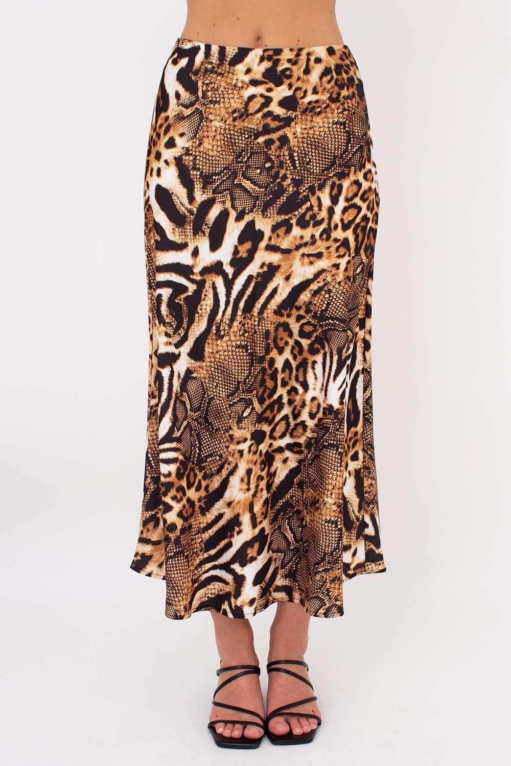 Юбка с анималистическим принтом UP-00002662 animal orange