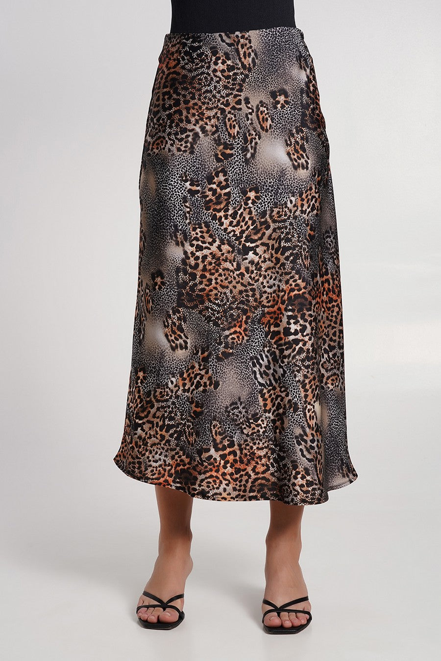 Юбка с анималистическим принтом UP-00002662 leopard grey
