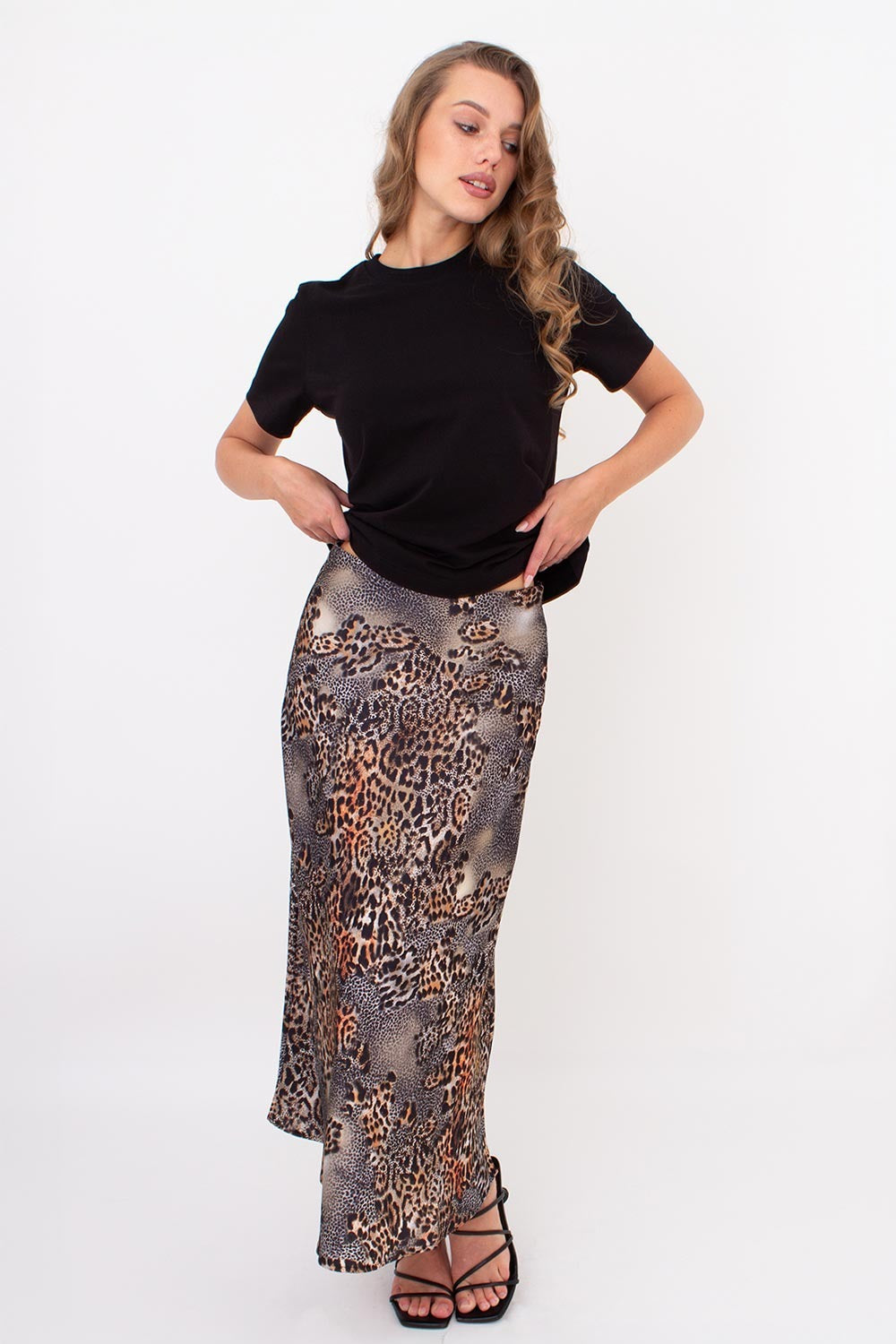 Спідниця із анімалістичним принтом UP-00002662 leopard grey