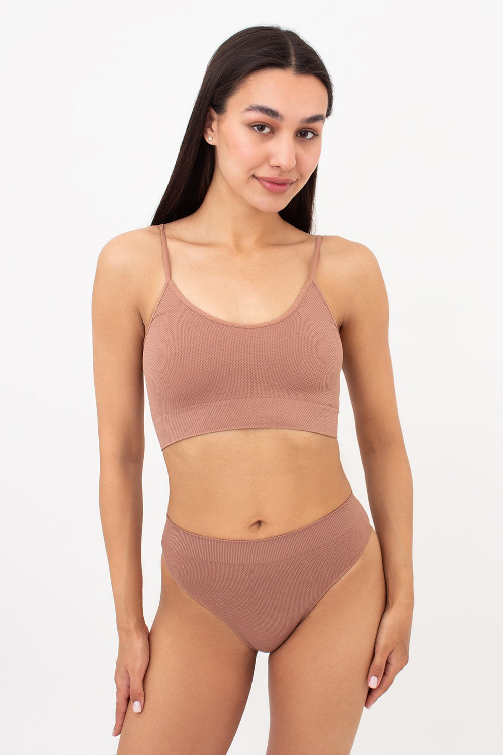 Высокие трусики бразилиана Brasilian Briefs Grain UP-00002900 mokko