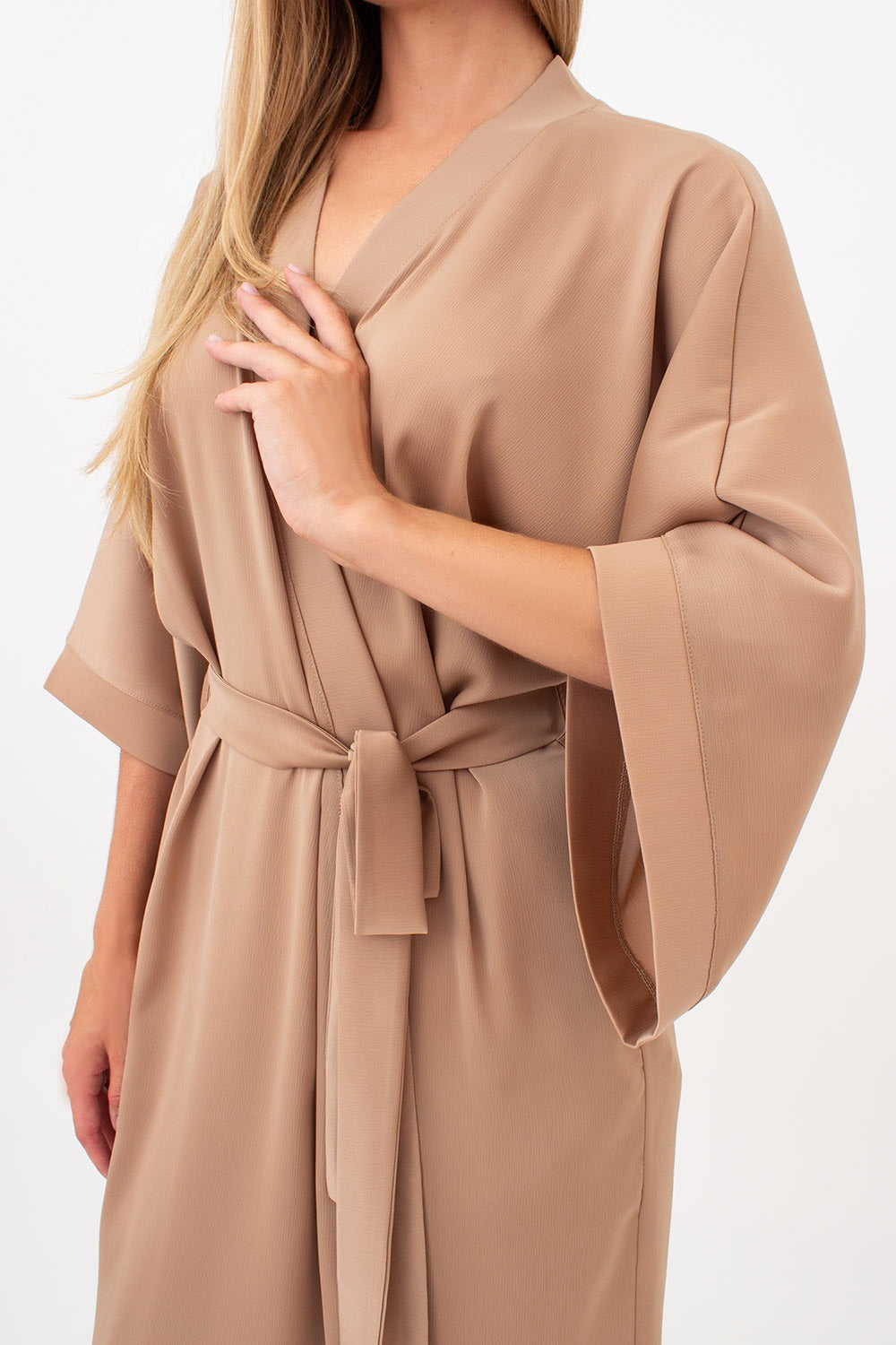 Халат с широкими рукавами Creme Fold UP-00002952 creamy beige