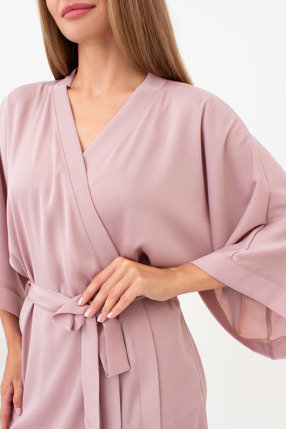 Халат с широкими рукавами Creme Fold UP-00002952 soft rose