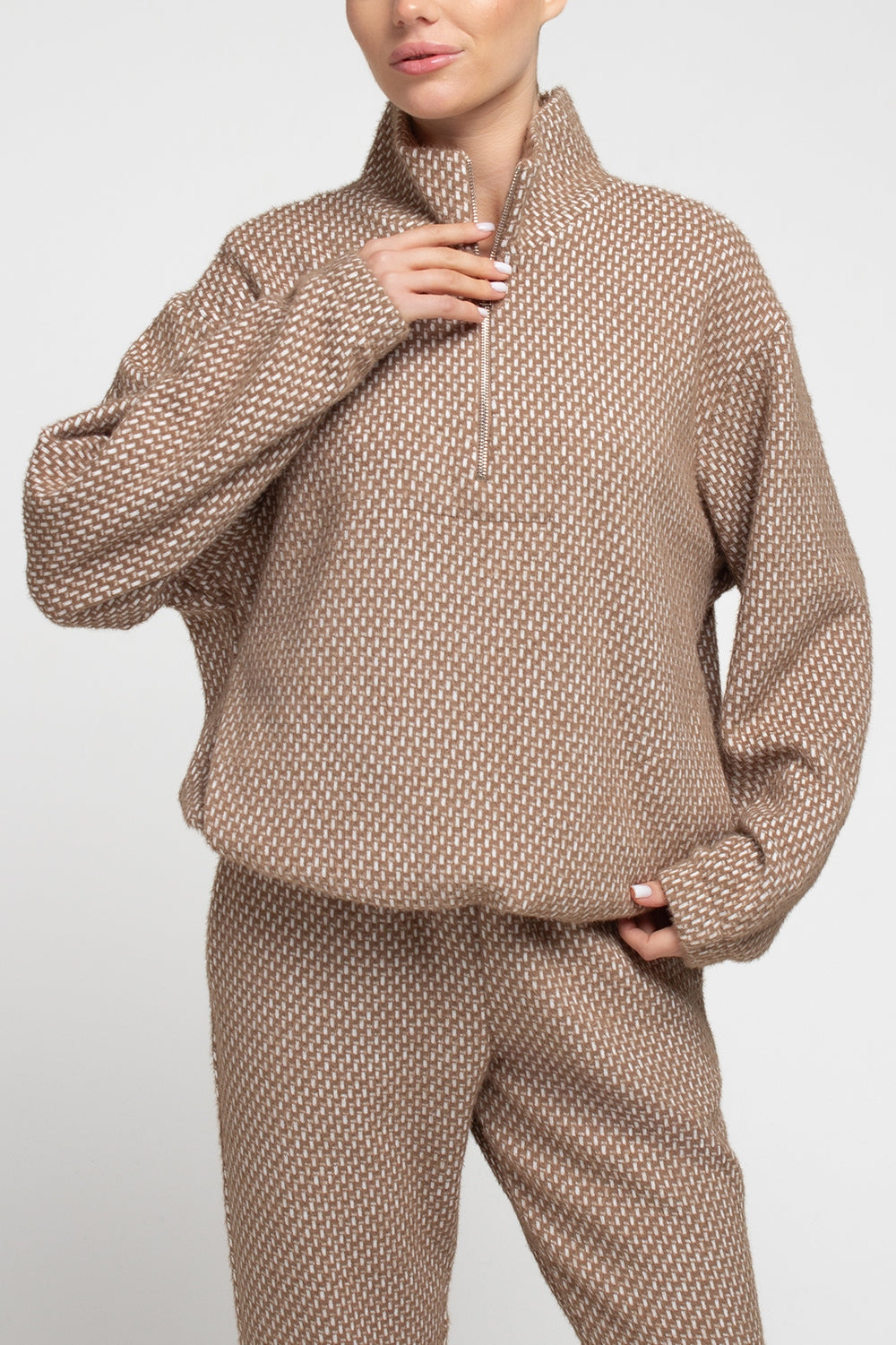 Костюм із ангорі UP-00003129 cocoa cupcake/white Giulia