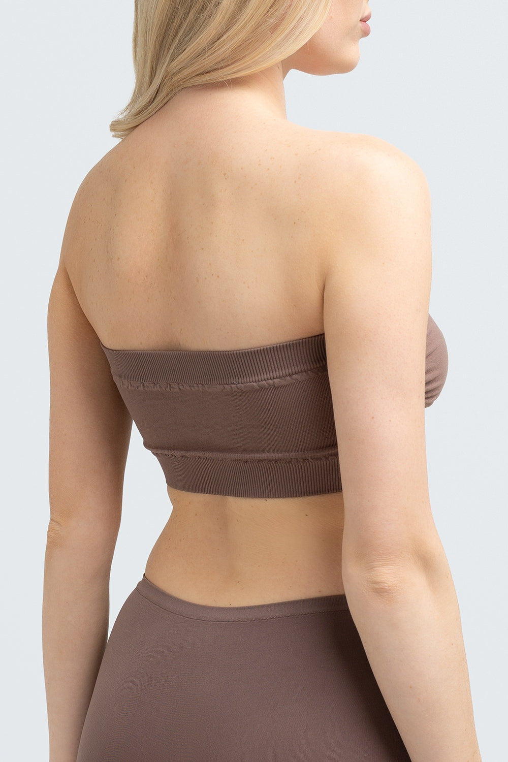 Безшовний топ із мікрофібри UP-00003969 deep taupe Giulia