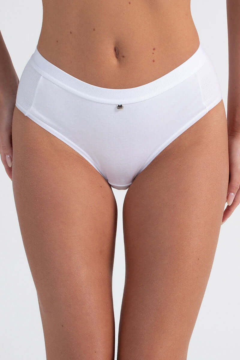 Трусики слип в рубчик Urban Rib UP-00002815 white