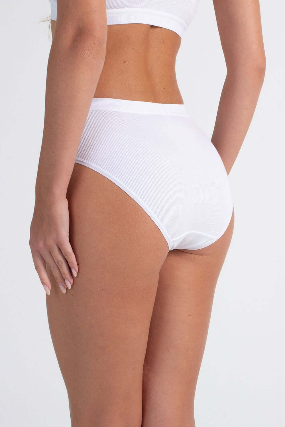 Трусики слип в рубчик Urban Rib UP-00002815 white