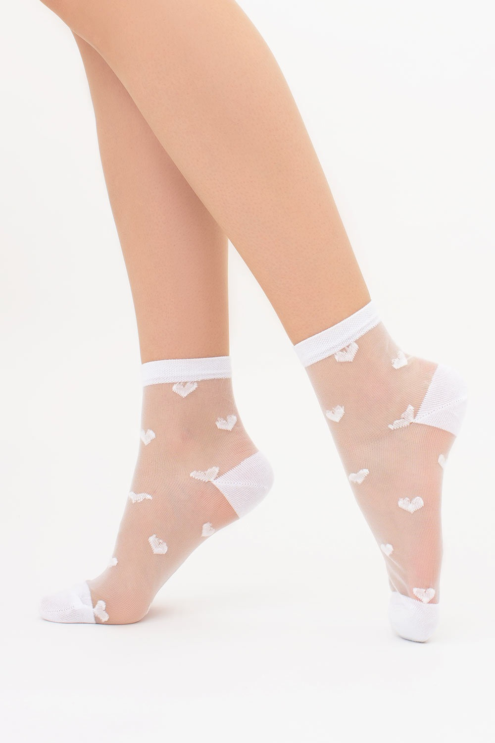 Прозрачные носки с сердечками WS2 CRISTAL 074 UP-00002891