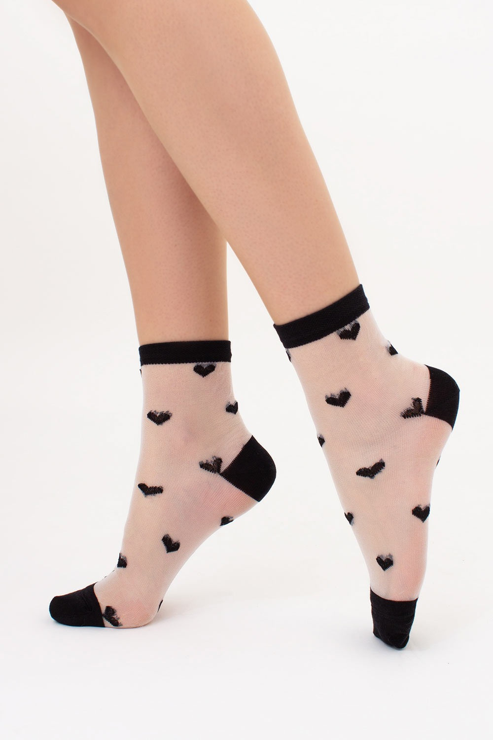 Прозорі шкарпетки із серцем WS2 CRISTAL 074 UP-00002891