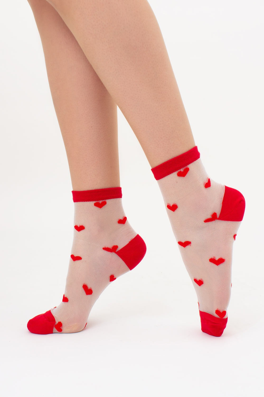 Прозорі шкарпетки із серцем WS2 CRISTAL 074 UP-00002891