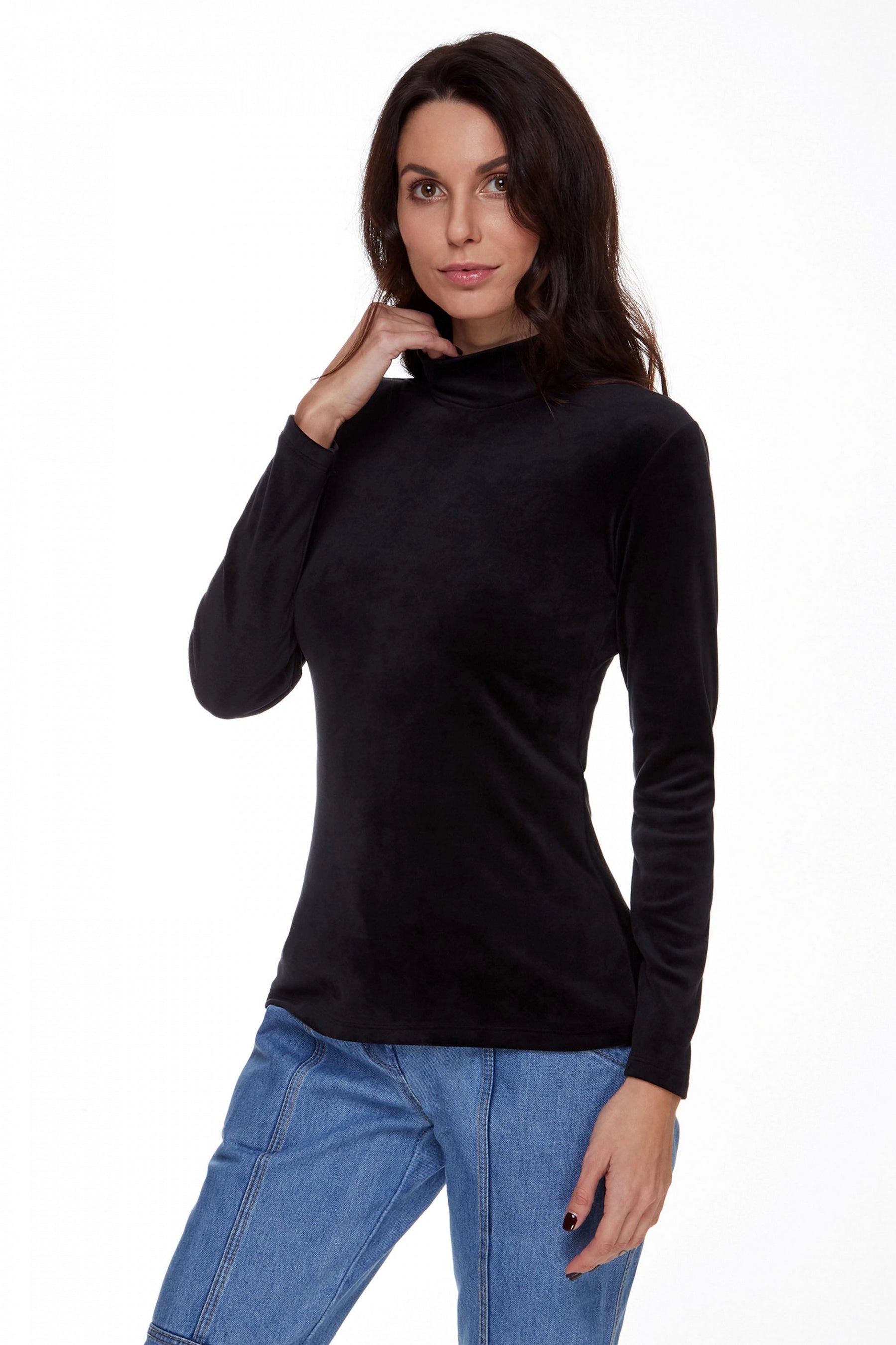 Велюровая водолазка 6291-6 01 black