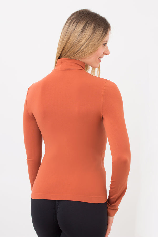 Бесшовная водолазка Long Sleeve Neck UP-00001981 burnt sienna