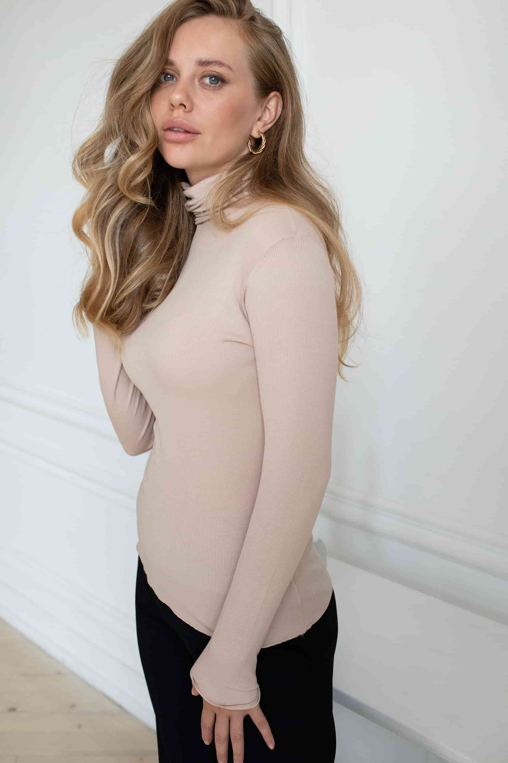 Гольф из модала 3689 Barre beige