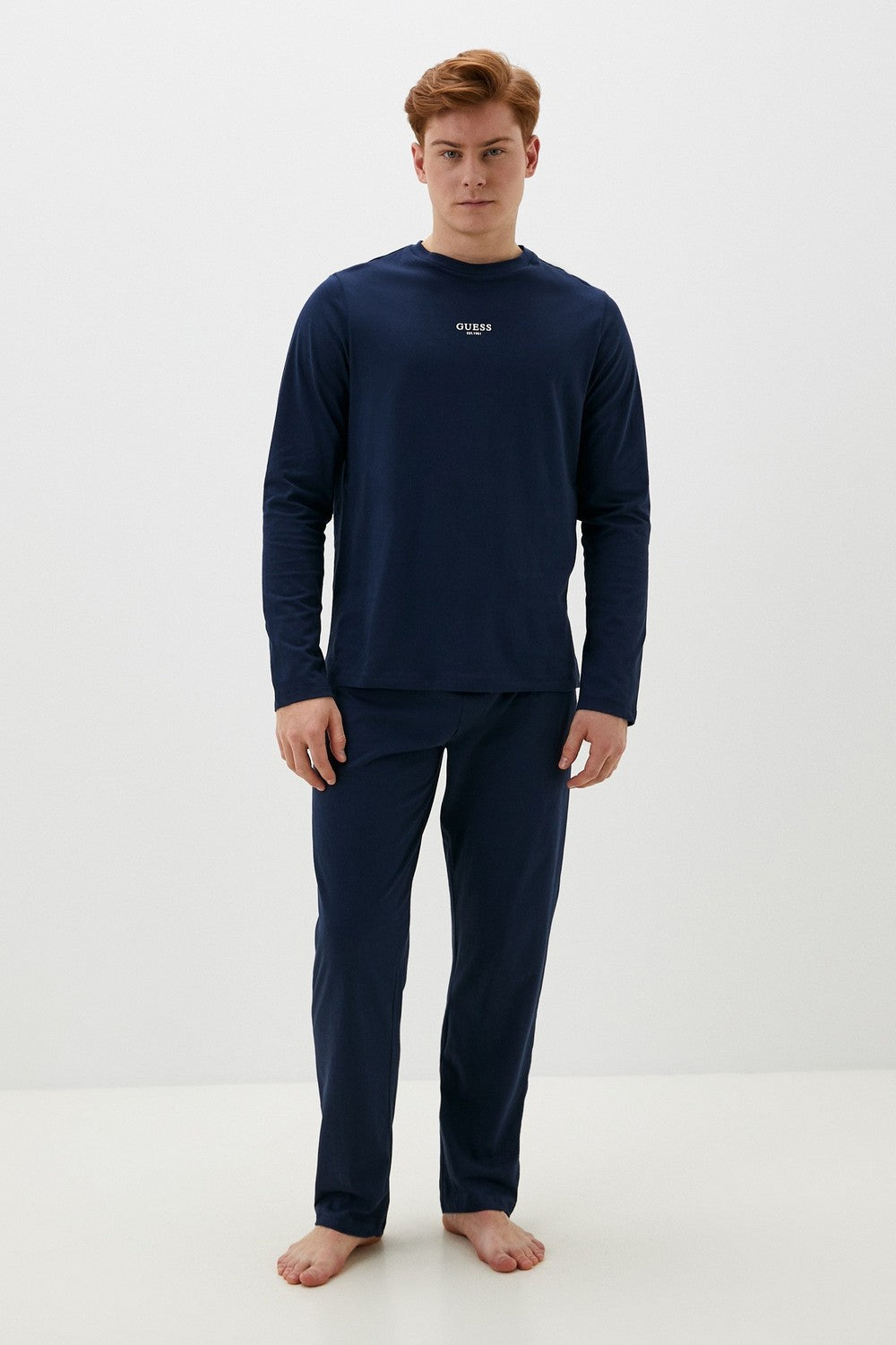 Мужская хлопковая пижама 315021624 blue