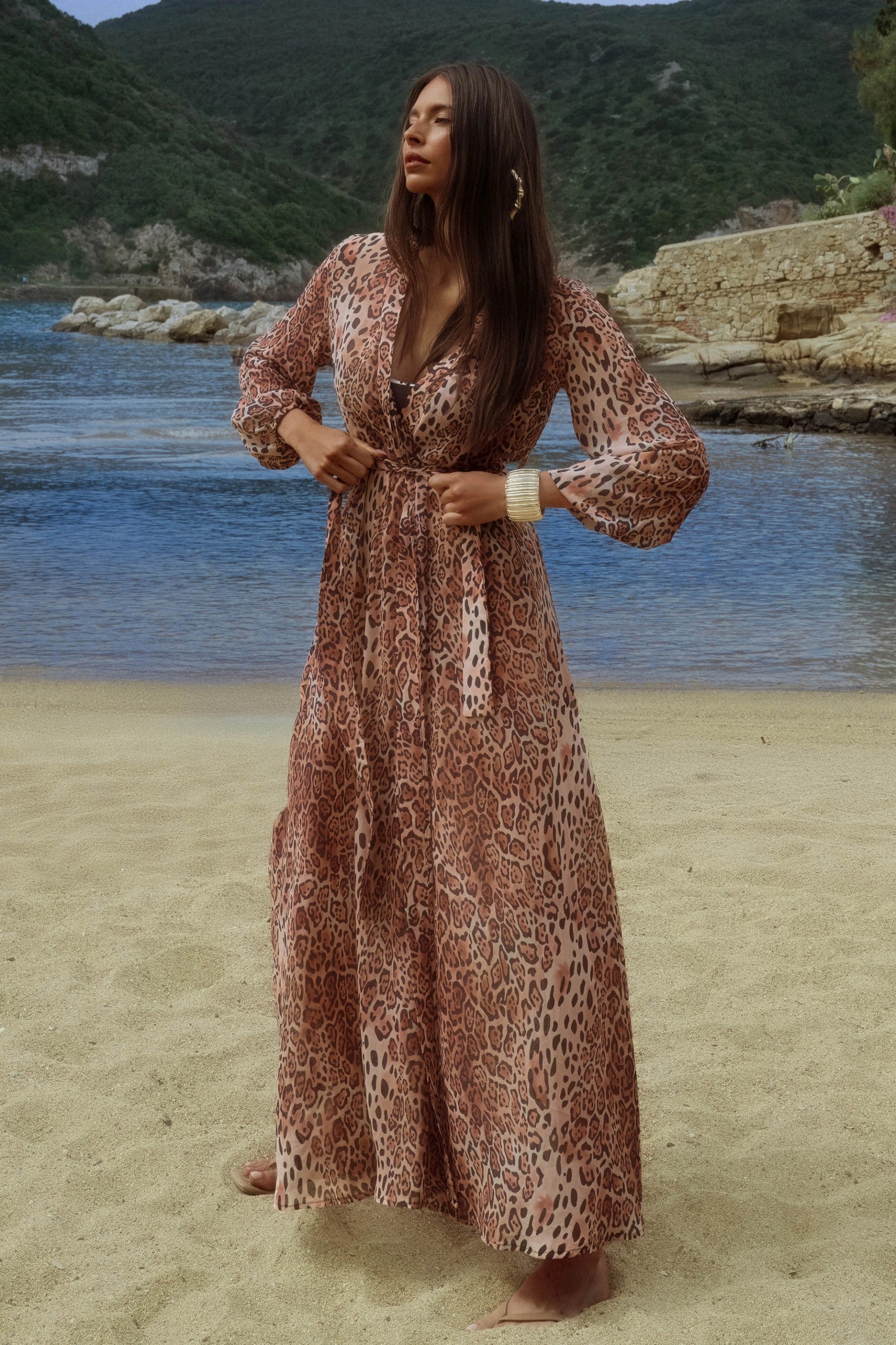 Пляжный халат 951-717 995 chocolate