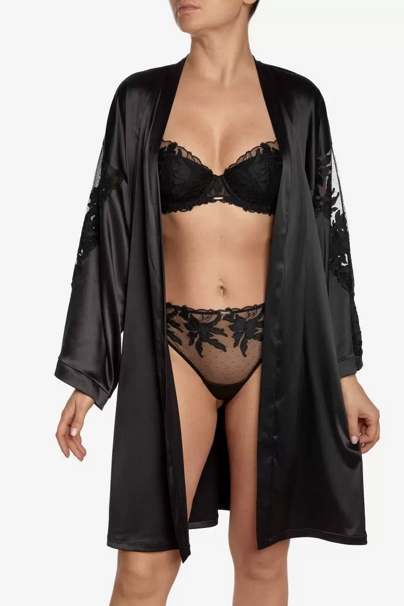 Атласний халат з аплікаціями Астраліс КМН2