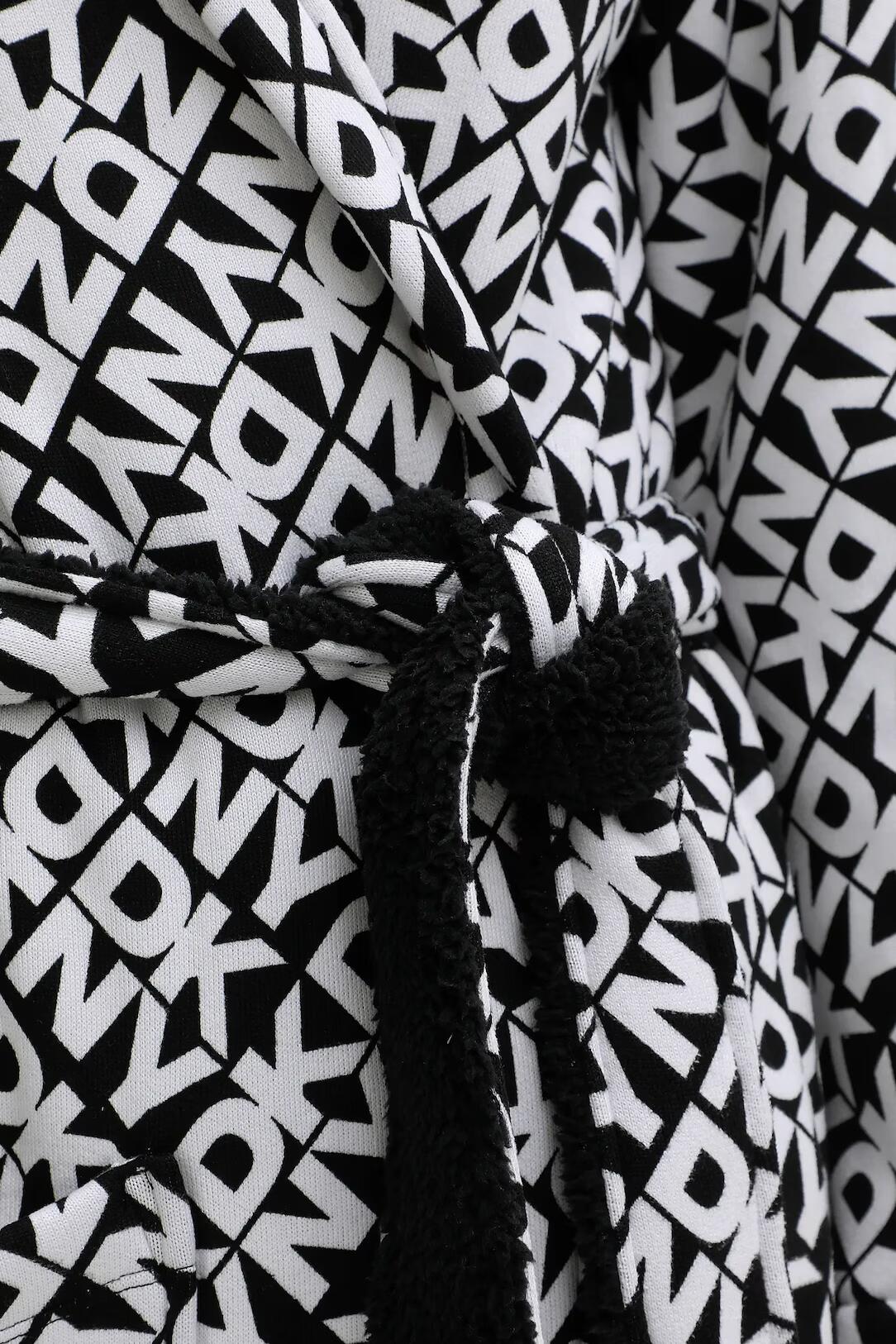 Халат з капюшоном YI00065 007 black print