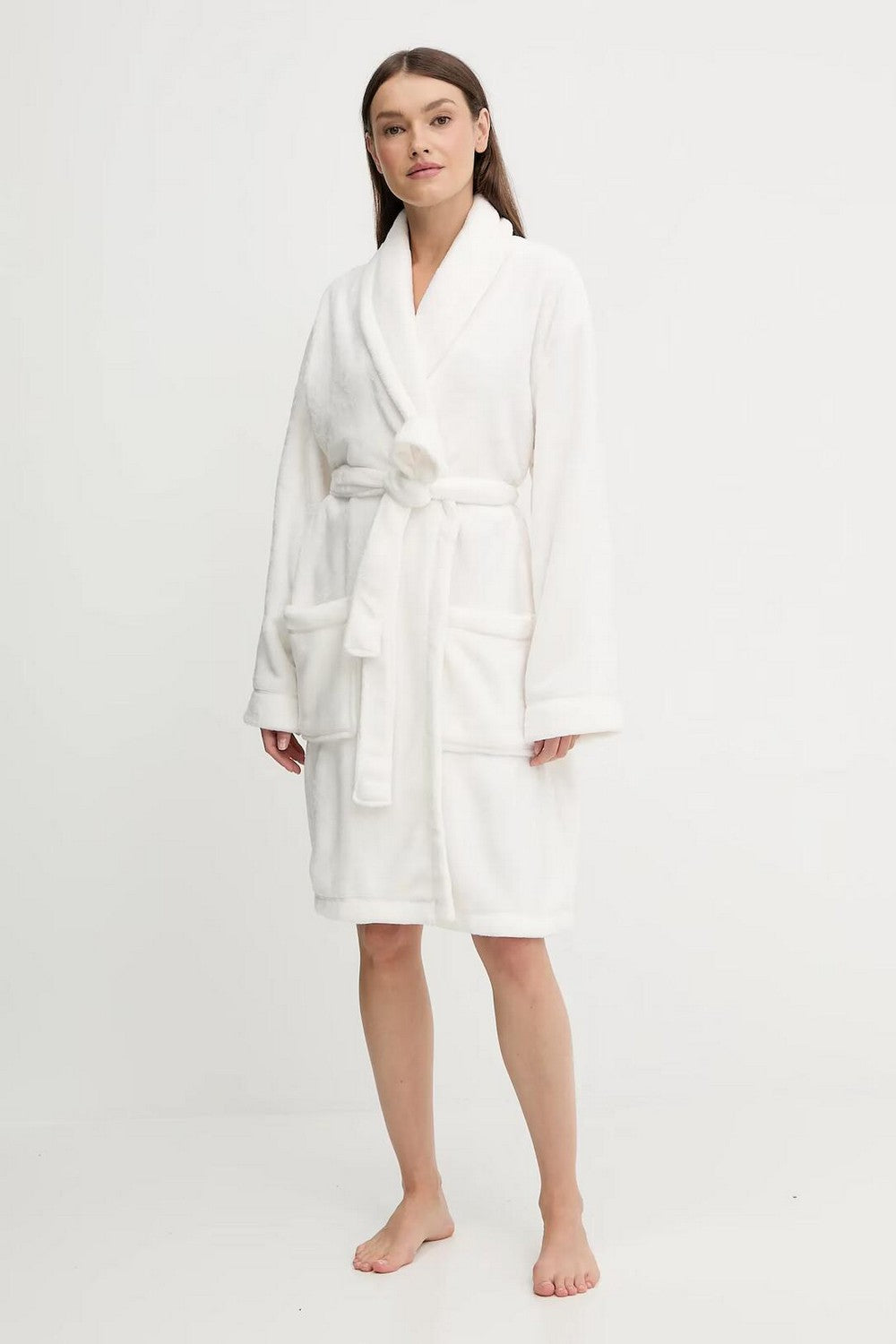 Халат из велсофта YI10077F 112 cream